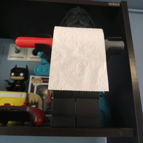 3d printed Starwars Lego miniature wall mounted paper holder Darth Vader like new