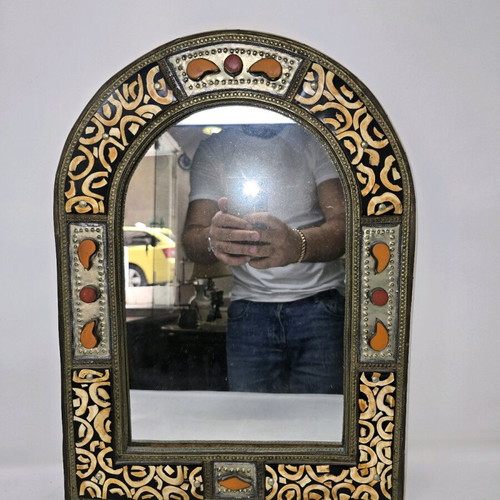Handmade decorative mirror with inlay decoration like new