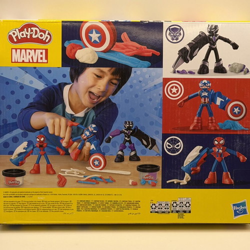 Marvel Hero Adventure Play-Doh playset with Spiderman, Captain America, Black Panther