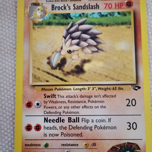 Brock's Sandslash Pokemon card like new, part 200