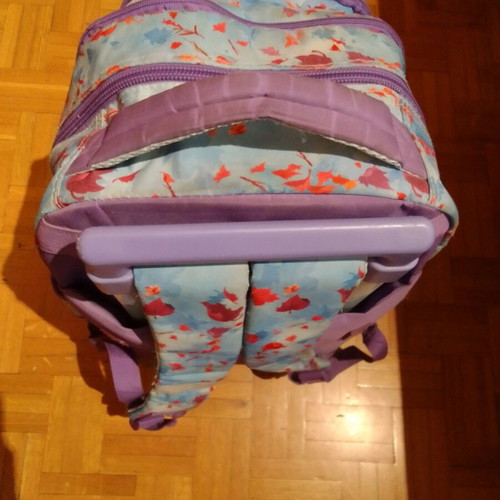 Frozen school bag with trolley wheels used