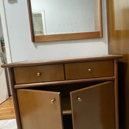 Mirror and shoe cabinet like new furniture with two drawers