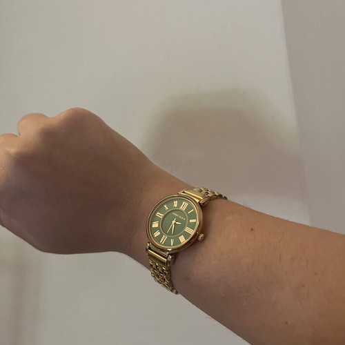 Anne Klein women's watch like new, green and gold