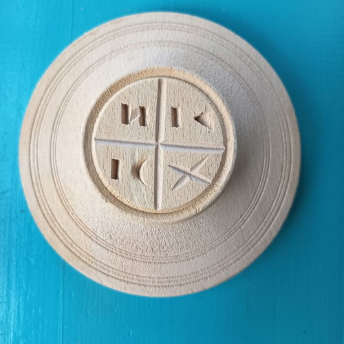 Wooden Prosphoro Stamp like new, diameter 12.5 cm