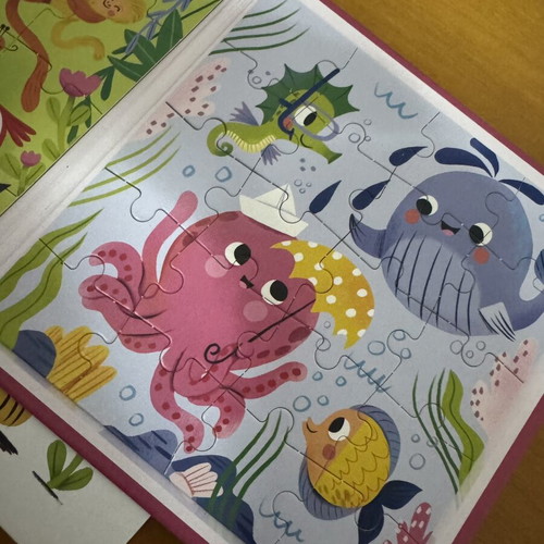 Animal puzzle book set with 3 magnetic puzzles, Savvalas