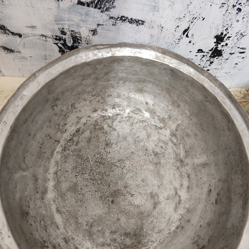 Large old copper pot used