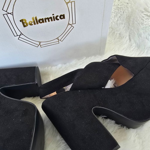 Bellamica platform sandals size 39 black suede new