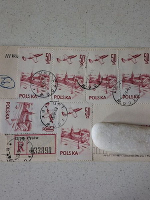 Poland 1987 commemorative postcard used with stamps