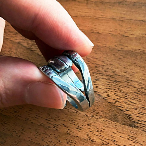 Aries Ring Size 61 EU Handmade Tin Silver Color New