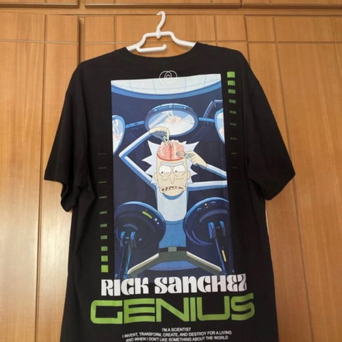 Rick and Morty T-shirt Bershka black size M like new