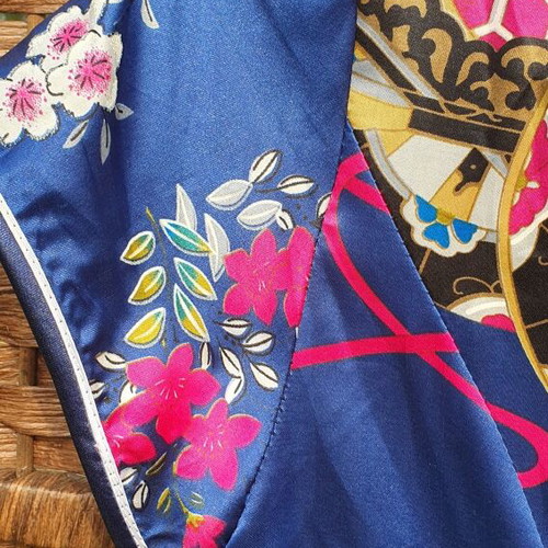 Qipao dress like new, blue multicolor, size S
