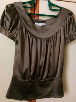 Satin blouse Zara used, brown, size S