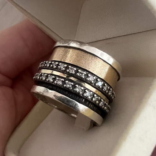 K.and silver and gold ring size 61