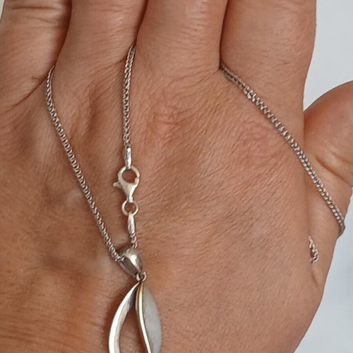 925 silver necklace with 42 cm chain and 3 cm extension