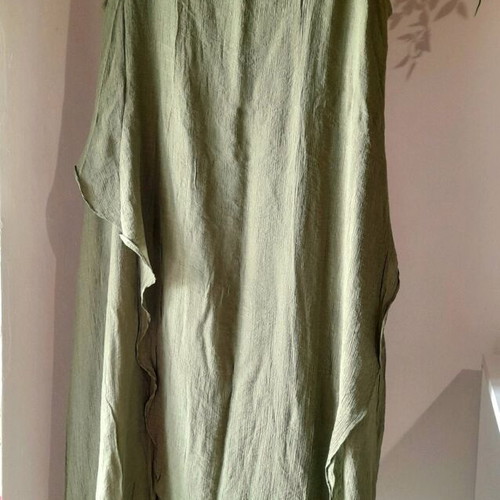 Plus size 5XL maxi dress like new, khaki boho style