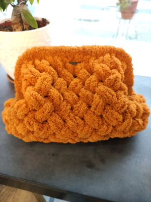 Handmade bag orange new, 25x30 cm