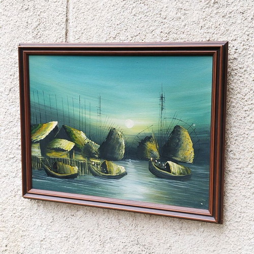 Dutch oil painting on canvas used