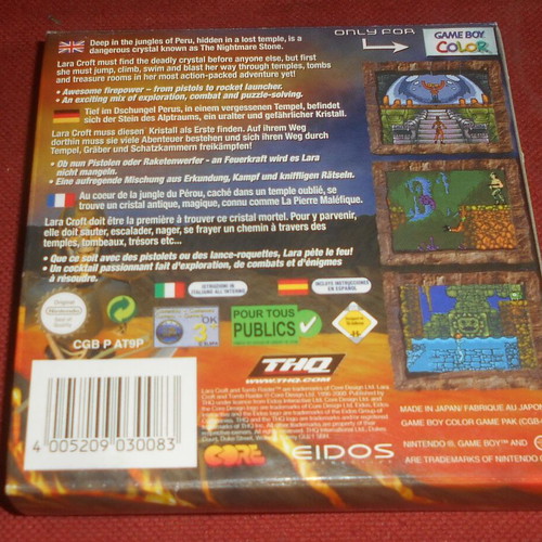 Game Boy Color Tomb Raider Nintendo new with box and manual