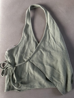 Backless summer blouse like new, green, size M