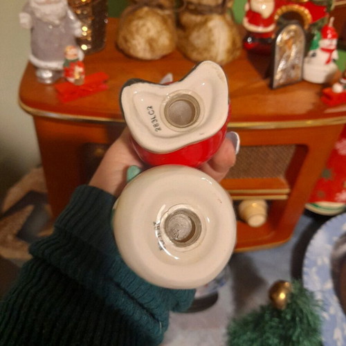 Christmas salt and pepper set new, Santa Claus and snowman