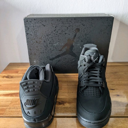 Air Jordan 4 Retro Black Cat New Size 45 Black