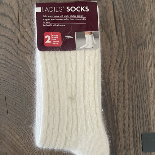 Thermal socks new, pack of two, beige