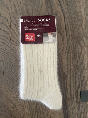 Thermal socks new, pack of two, beige