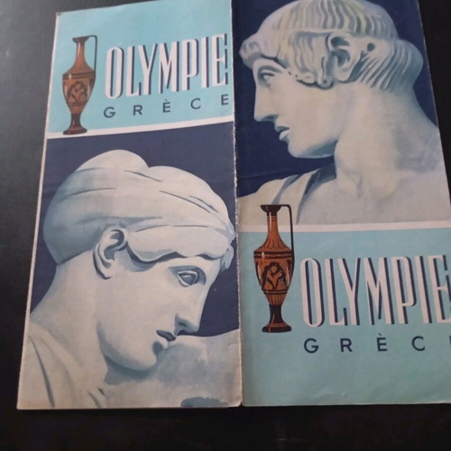 Promotional brochures used, pack of 3, Crete, Olympia, Delphi