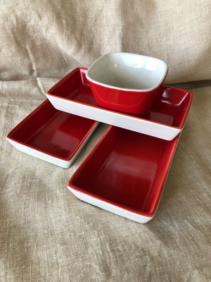 Small table dish used, set of 4 pieces