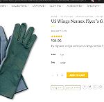  Αυθεντικά Γάντια Πτήσεως, US Wings Nomex Flyer’s Gloves, size Xl.  Καινούρια.