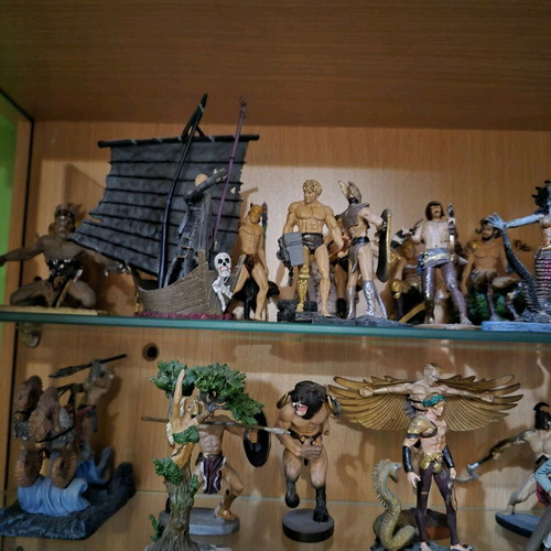 Lead miniatures of ancient warriors like new, set of 77