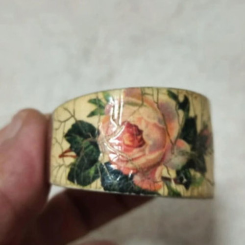 Open Steel Bracelet with Gold Like New