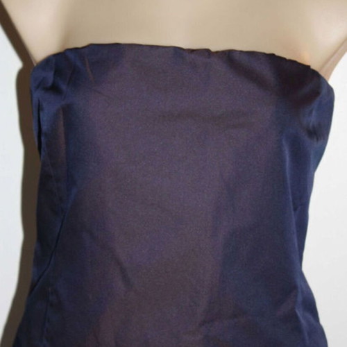 CALVIN KLEIN COLLECTION blue strapless silk top Silk Strapless Top Bustier Bandeau - US1212