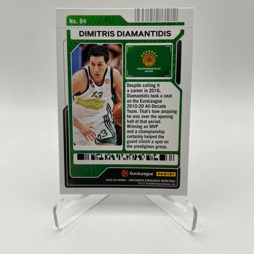 Season Ticket Card 2025-26 Contenders Euroleague Basketball Dimitris Diamantidis like new