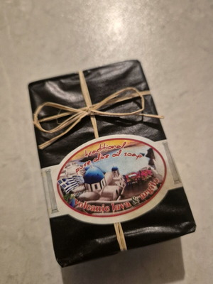 Traditional Santorini Olive Oil Soap new with volcanic lava & argan oil