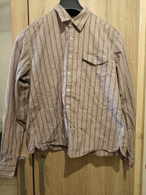 Ralph Lauren women's boxy fit shirt size M used, lilac with beige and purple stripes