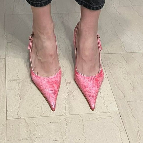 Smart Cronos pumps used, size 39, pink knitter leather