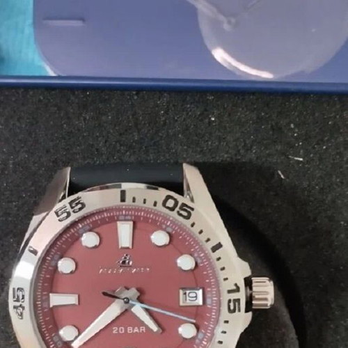 ADORA Nautic Men's Pro Diver Watch, Deep Red, 20 ATM