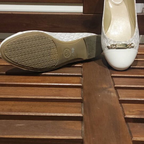 Michael Kors ballerinas like new, size 36.5, white with logo design
