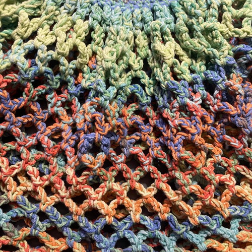 Tropical Handmade Mesh Market Bag