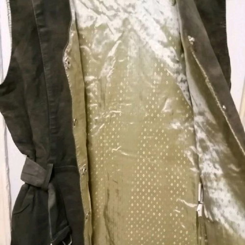 Indian genuine leather vest like new, size M/L, olive-brown