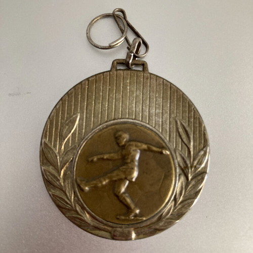 Vintage Greek bronze football medal like new, 1960s/1970s