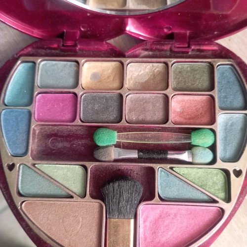 Casuelle eyeshadow and blush palette used