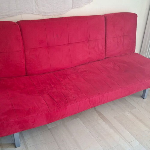 Sofa bed 3-seater by Entos by Sato used, velvet fabric