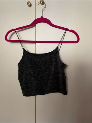 Stradivarius t-shirt new, black and silver, sizes S and M