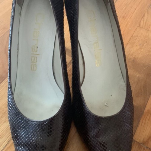 Haralas brown leather pumps used, size 38