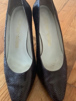 Haralas brown leather pumps used, size 38