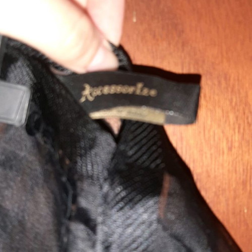 Scarf transparent black with rhinestones used