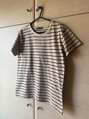 T-shirt mariniera L Stradivarius like new, black and beige