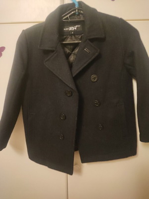 Wool coat for 6 years old, new, black